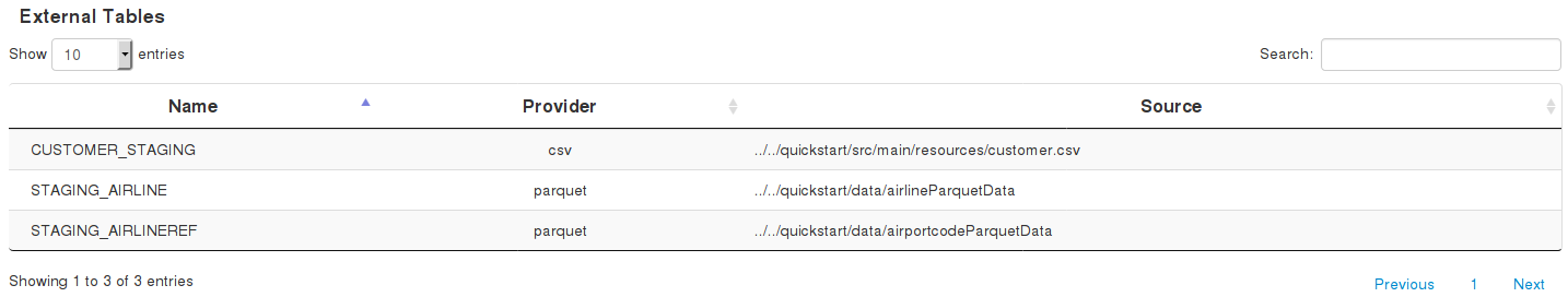 External Tables