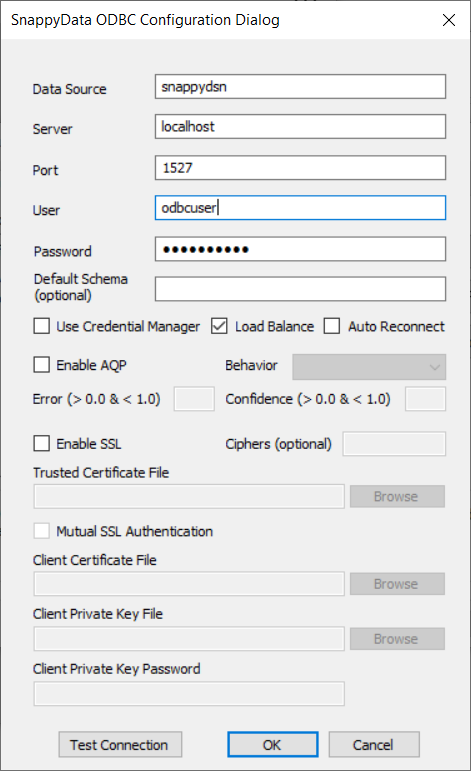 ODBC DSN UI